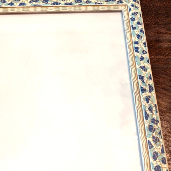 Vintage Custom Made Faux Mosaic Motif Picture/Artwork Frame w/Glass - Picture 8 of 12